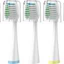 Replacement Toothbrush Heads for Waterpik Complete Care 5.0/9.0 (CC-01/WP-861), with Covers, 5 Count, White