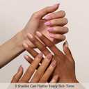 BTArtboxnails XCOATTIPS Bare 5-Shades Nude Press on Nails - 4-Week Wear Extra Short Almond Press on Nails, Easy to Apply, Soak Off, Salon Quality Value at Home, 16 Sizes - 160 Fake Nails