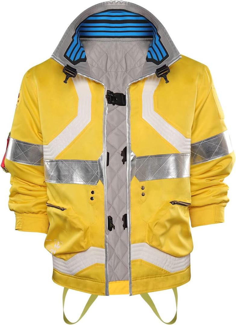 Alleyon David Martinez Jacket Cosplay Anime Outfit Cyberpsychosis Costume for Adult (Large)