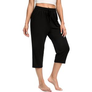 Women's Capri Yoga Pants Quick Dry High Waisted Hiking Lightweight Pants Drawstring Outdoor Pants for Women Size 1X