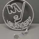 Ice Hockey Neon Sign,Ice Hockey Team Logo Light,Ice Hockey Team LED Sign,Sports Decor,Hockey Light,Hockey Club Decor,Gifts for Boys,Hockey Fans,Size 13.4 * 13.4inches(FMXD146) (Islanders)