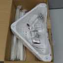 Shower Caddy Tension Pole with 4 L-Lazy Susan Organizer 360 Rotating 35-128 Inch No Drilling Floor Standing Shelves Adjustable Shower Rack for Bathroom Corner (White) (4 Tier-Rotation)