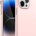 JETech Silicone Case for iPhone 14 Pro 6.1-Inch, Silky-Soft Touch Full-Body Protective Phone Case, Shockproof Cover with Microfiber Lining (Pink)