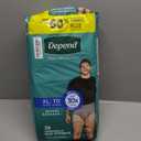 Depend Fresh Protection Adult Diapers, Incontinence Underwear for Men, Disposable, Maximum, Extra-Large, Grey, 26 Count