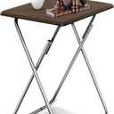 Garden 4 you 25In Portable Folding TV Tray Table on Bed & Sofa,TV Dinner Tray with Sturdy MDF,Portable Table with No Assembly Required Walnut,1PC