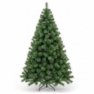 National Tree Company 6 ft Pre-Lit Flocked Acacia Artificial Christmas Tree, 300 Clear Lights, 840 Branch Tips, Includes Stand, Green
