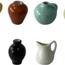 2 x Mini Ceramic Vase Refrigerator Magnets, Small 3D Plant Vase, Refrigerator Decorative Accessories, Suitable for Desktop, Kitchen, Office Decoration (A)