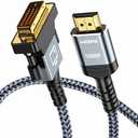Capshi HDMI A to DVI Adapter Cable 6FT, High-Speed Gold-Plated Plug and Play Bi-Directional Nylon Braid 1080p, DVI to HDMI Adapter for Televison/Monitor/Video Card/Graphics Card (6feet)