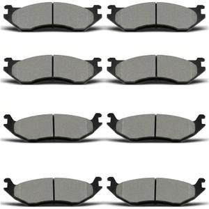 D966 D967 8pcs Ceramic Front Rear Brake Pads Set With Clips Fit For 2003 2004 2005 2006 Dodge Durango,For 2005 Dodge Ram 1500,For 2003 Ram 1500 Van