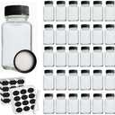 30 Pack 2oz Mason Jars with Lids,Empty Cosmetic Containers Round Airtight Glass Jar with black Lids for Storing Lotions, Powders, Ointments