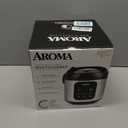 AROMA Digital Rice Cooker, 4-Cup (Uncooked) / 8-Cup (Cooked), Steamer, Multicooker, Slow Cooker, Oatmeal Cooker, Auto Keep Warm, 2 Qt, Stainless Steel Exterior