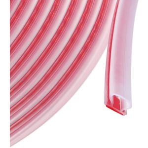 20 Feet Rubber Weather Stripping Door Seal Strip, Self-Adhesive Backing D-Shape Door Weather Stripping for Door Frame Insulation, Easy Cut to Size(Transparent)