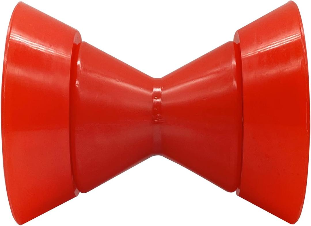 4" Boat Trailer Roller Assembly Bow Roller with Spoke fits 1/2" Shaft (Red)