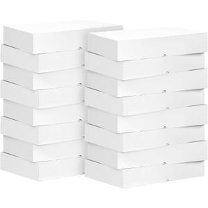 Ocmoiy 16 Pack Large Gift Boxes with Lids, 17 x 11 x 4 Inches Extra Deep White Gift Boxes for Presents, Auto Pop-up Clothes Box for Robes Shirts Blankets and Bulky Presents