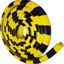 Wall Edge Corner Guards, 196.9in/5m Yellow Black Safety Bumpers, Self-Adhesive Foam Protector Padding, Warehouse Racks, Shelves, Garage & Equipment Protection (1, Yellow+Black, 196.5in/5m)