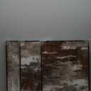 Large Framed Canvas Wall Art - Rustic Brown and White Abstract Pictures for Living Room Aesthetic Vintage Wall Decor Retro Prints for Bedroom Dinning Room Black Float Framed 16" X 24" X 3 pcs