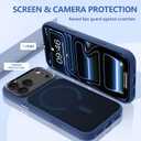 ZIYE Magnetic Hard Phone Case Made for iPhone 17 Pro Max 6.9 Inch, Blue | Compatible with MagSafe, Soft TPU and Hard PC, Presice Cutouts, Raised Bezel, Anti-Scratch, Drop Protection, for Women Men
