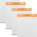 Amazon Basics Sticky Easel Pads for Presentations, Whiteboard-Compatible, 25 x 30 Inch, Rectangular, White, 4-Pack