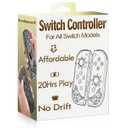 LR Controller Replacement,Wireless Pro Controller with No Drift Joystick,Dual Vibration, Motion Control,Wake-Up,Screenshot,Ergonomic Grip,work with SW,OLED,Lite,Best Value Alternative (Grey)