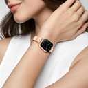 Mosonio Dressy Jewelry Bracelet Bands Compatible with Apple Watch Band 46mm 45mm 44mm 49mm 42mm 41mm 40mm 38mm for Women, Cute and Stylish Diamond Metal Strap for iWatch Series 11 10 9 8 7 6 5 4 3 2 1 SE Ultra