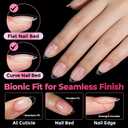 UNA GELLA Short Almond Nail Tips: 450PCS Short Fake Acrylic Nail Tips 15 Sizes Soft Pre-shape Press On Nails Almond For Full Cover Nails Extension Home DIY Salon