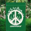 4 x Peace Sign Garden Flags 12x18 Double Sided Outside, Green Peace Yard Outdoor Decorative Flag