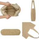 Straw Beach Tote Bag: Large Summer Boho Woven Bags - Rattan Handmade Shoulder Handbags for Women