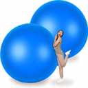 Leitee 2 Pcs 72 Inch Giant Balloons Round Latex Large Human Egg Jumbo Balloons Inflatable Air Decorations for Birthday Party Wedding Engagement (Blue)