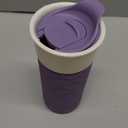 Ello Ogden 16oz Ceramic Travel Mug with Splash-Resistant Slider Lid and Protective Silicone Sleeve, Perfect for Coffee or Tea, BPA-Free, Dishwasher Safe (Deep Purple)