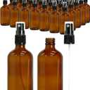 KEYWING 35 Pack Small Amber Glass Spray Bottles for Essential Oils, 4oz Empty Fine Mist Mini Spray Bottles, Refillable Containers for Hair, Travel, Plants, Cleaning, Skin Care