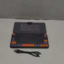 Universal Travel Keyboard Plus, New Dual Bluetooth Portable Keypad with 7-Color Backlit & Any-Angle Stand, Wireless Tablet Keyboard for iPad/Z Fold/Galaxy Tabs/Phones, Keypad for iOS/Android/Windows (Black)