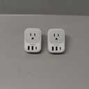 UK Adapters for Travel 2 Pack, TESSAN Type G US to UK Plug Adapter with 4 Outlets 3 USB Charger(1 USB C Port), Power Adaptor for USA to Ireland Scotland Dubai Hong Kong England British Kenya London