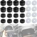 7-141 Body and Cab Mount Bushing Kit Compatible with 1999-2014 Chevy Silverado & Sierra 1500/2500 2WD/4WD Polyurethane Body Cab Mounts & Washers (Black 24PCS)