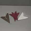 SUNBEAUTY 3 Pcs 9-Pointed Brown Burgundy White Paper Star Lanterns 12 Inch Christmas Hanging Lamp Rustic Paper Decorations Shade Wedding Birthday Christmas Home Party Decorations