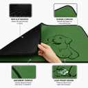 Washable Pee Pads for Dogs , Reusable Training Puppypads Absorbency Non-Slip & Leak-Proof for Pet Whelping Box Playpen Crate Sofa Bed Floors (Green Gray) (Green, 24*36 Inch (Pack of 2))