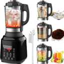 Countertop Food Blender,Hot Soup Maker,High-Speed Kitchen Food Processor with 9 One Touch Programs,12H Preset,Self-Cleaning,Crushing,Mixing,Juices,Pureeing,Grinding,Chopping,Auto-shutoff, 60OZ, 1200W