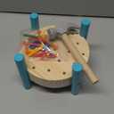 Wooden Baby Workbench Pounding Hammer Toy for Toddlers,STEM Educational Preschool Learning Toys for Kids. Round