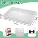 RooTrimmer Clear Seed Starter Trays 5 Pack(17"x11"x2"), Reusable Plastic Carrying Seedling & Nursery Trays, Durable Flat Pots Trays, Transparent Square Tray for Planting and Collecting Drainage Water, Clear, Holding Trays-5P