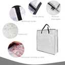 3 x 6 Pack Clear Storage Bags with Zipper and Handles, Blanket Bags For Closet Storage, Moving and Packing Supplies for College, Underbed Storage Organizer for Clothes Pillow Bedding Christmas Wreath