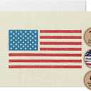 Twigs Paper American Flag Note Cards, 12-Count, 5.5 x 4.25 in, Ideal for Memorial Day, Fourth of July, and Patriotic Occasions (Old Glory)