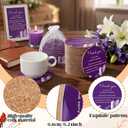 50 Pcs Funeral Favors Celebration of Life Favors for Purple Cork Coasters Bulk Round Absorbent Funeral Memory Cork Coaster with Bags Sympathy Gift for Memorial Party Guest Return Gifts
