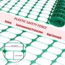 Garden Fence,Snow Fence,Plastic Safety Fence+25 Steel Plant Stakes,Patio Snow Fence 40 Inches X 100 Feet Green Plastic Garden Netting and 25 4-Foot Stakes