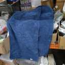 8 Piece Large Navy Family Bath Towel Set-2 Oversized Bath Towel Sheets,2 Hand Towels,4 Washcloths-600GSM Soft Highly Absorbent Quick Dry Beach Chair Towels Woven Towels for Bathroom Hotel and Spa