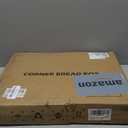 Corner Bread box for Kitchen Countertop,Farmhouse Bread Box with Acrylic Wavy Door Panel,Large Bread box for kitchen countertop,Food Storage Container (Natural, Extra Large)