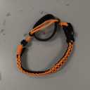 QeeCord 2.0 Paracord Handle for Hydroflask 2.0 Wide & Standard Mouth Water Bottles Strap Carrier with New Safety Ring Holder, 12oz - 64oz (Orange)