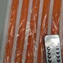 Eywamage Orange Dripping Wax Flameless Taper Candles with Remote, Flickering Thanksgiving Fall LED Candlesticks Battery Operated Set of 6