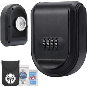 Magnetic Key Holder Box Hide A Key Under Car with Combination Lock with Strong Magnet for Storage Key Indoors, Outdoors Outside Magnetic Key Holder Box Hide A Key Under Car with Combination Lock with Strong Magnet for Storage Key Indoors, Outdoors Outside