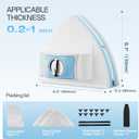 Magnetic Glass Cleaner Tools - Double Sided Windows Glass Cleaner Wiper for 5-25mm Single Double Glass with 2 Pc Pink Microfiber Cleaning Cloth 5-Files Adjustable Windshield Cleaner Tool for High-Rise