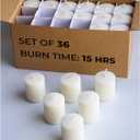 CANDWAX Unscented Ivory Votive Candles Set of 36 - Clean-Burning, Long-Lasting 15 Hour Burn - Ideal for Weddings, Home Dcor, Spa, Events - Bulk Value for Versatile Use