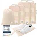 Samfolk Compression Packing Cubes for Travel, Lightweight Bags Cruise Must Haves for Luggage Carry On Suitcase and Clothes Organizer, Durable Vacation Essentials and Accessories Gifts (Beige-6set)